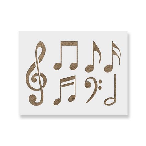 Music Notes Stencil For Crafting Durable Stencils Of Various Music Notes