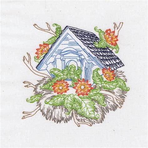 Birdhouse Collection 1 Zaris Embroidery Delights Embroidery Library Machine Embroidery