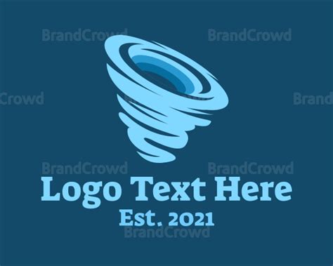 Blue Hurricane Storm Logo Brandcrowd Logo Maker
