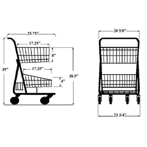 Model 085 Two Basket Express Grocery Shopping Cart With