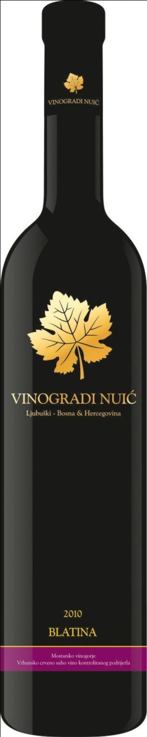 Vinogradi Nuic Blatina Premium Red Wine Wine From Bosnia And