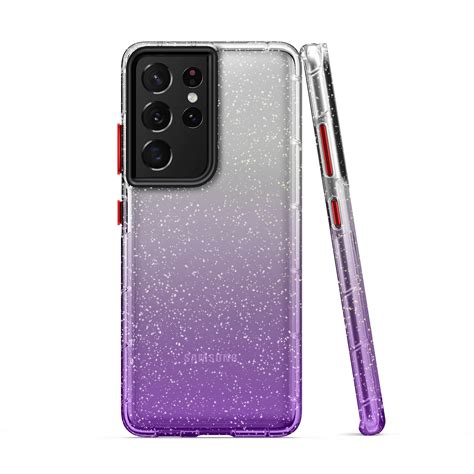 Samsung Galaxy S21 Ultra 5g Case Zizo Surge Series Case Purple Glitter