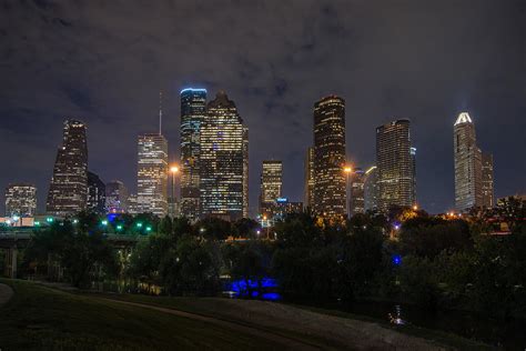 Houston Skyline At Night Photograph By Todd Aaron Fine Art America