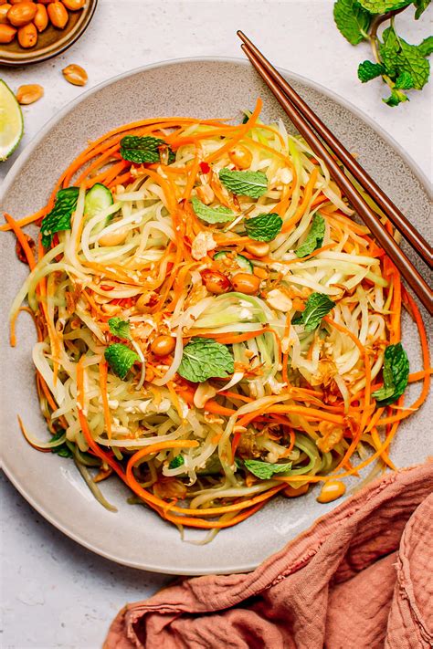 Green Papaya Salad Vietnamese Inspired Full Of Plants