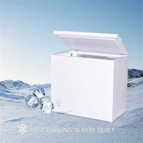 Techomey Chest Freezer 7 CU FT Free Standing Top Open Door