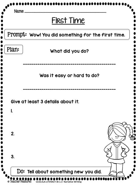 Opinion Informative And Narrative Writing Prompts For 1st Grade Made By