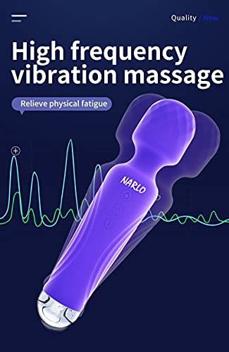 Narlo Upgraded Powerful Vibrate Wand Massager With 5 Powerful Vibration Patterns And 10 Speeds