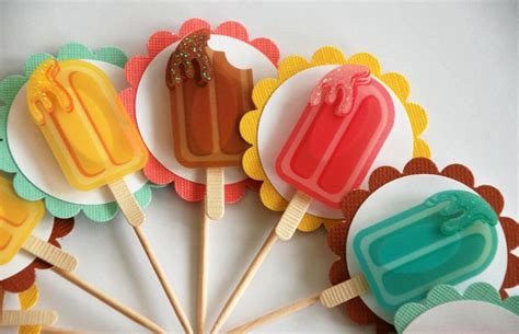 Popsicle Cupcake Toppers 2 Popsicle Party Popsicles Cupcake Toppers