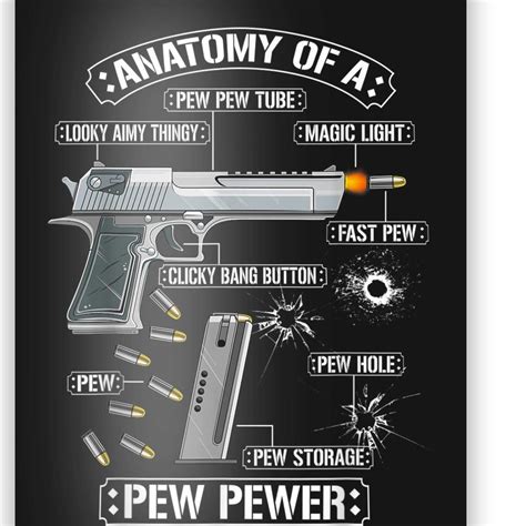 Gun Lovers Funny Amendment Meme Anatomy Of A Pew Pewer Poster
