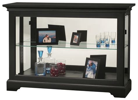 Howard Miller Underhill II Console Curio Cabinet Black Satin Finish Home Decor One