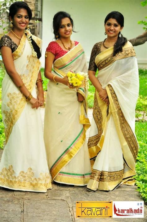 Costumes Around The World Kerala Saree Traditional Sarees India Art