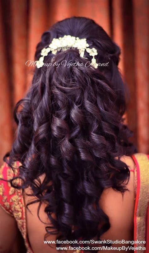 12 amazing wedding hairstyles | bridal hairstyles for long hair beauty hacks tutorials makeup/hairstyles compilation here. Indian bride's reception hairstyle by Vejetha for Swank ...