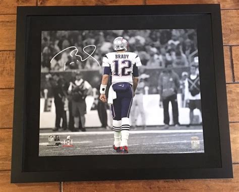 Tom Brady Signed Super Bowl 51 Walk Off 16x20 Custom Framed Photo