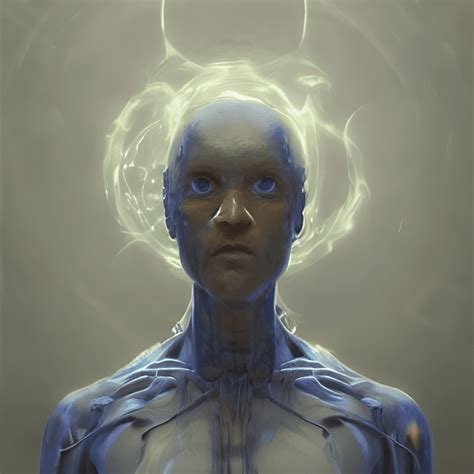Enigmatic Being With An Energy Body That Emits Blue Light · Creative
