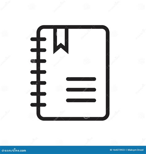 Outline Notepad Icon Note Book Icon Illustration Vector Symbol Stock