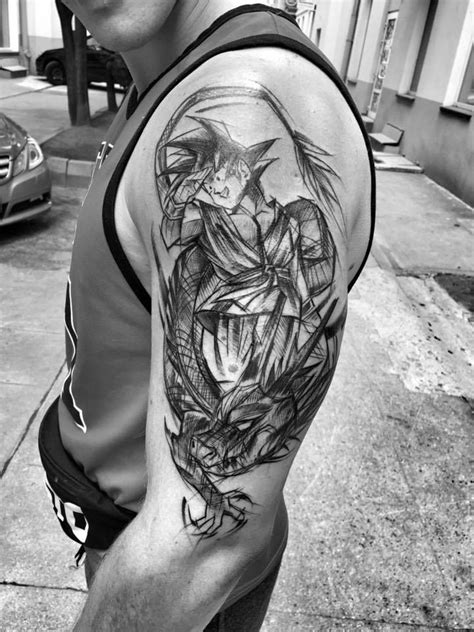 Tfw crunchyroll is ur best friend awesome anime tattoos. Inez Janiak sketch tattoos | Sketch style tattoos, Dragon ...