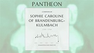 Sophie Caroline of Brandenburg-Kulmbach Biography - Princess consort of ...