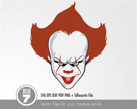 Pennywise Text Svg Cutting File Eps Dxf Pdf Png Etsy