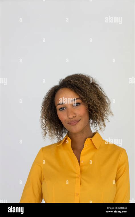 Woman Wearing Yellow Shirt Hi Res Stock Photography And Images Alamy