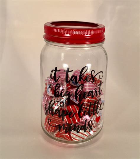 Personalized Teacher T Candy Jar Multi Purpose Mason Jar For Teacher