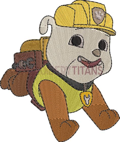 Rubble Paw Patrol Free Machine Embroidery Design Download In Pes Jef