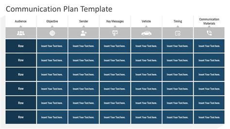 Communication Plan Table Powerpoint Template Slidemodel