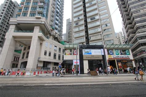 Street View In Wan Chai Hong Kong Editorial Photo Image Of Situated