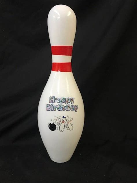Happy Birthday Bowling Pin Etsy Happy Birthday Happy Birthday Name