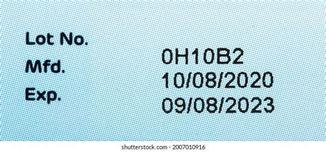 Instruction Number Manufacturing Date Expiry Date Stock Photo