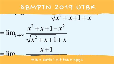 SBMPTN 2019 UTBK LIMIT 14 Trik 7 Detik Polinom Tak Hingga YouTube