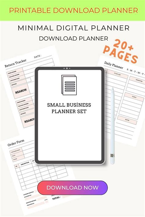 Printable Small Business Planner Bundle Small Business Product And