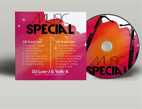 Cd Cover Psd Template Creative Stationery Templates ~ Creative Market