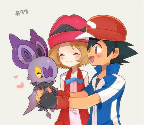 Amourshipping With Ashs Noibat ♡ I Give Good Credit To Whoever Made This 👏 อนิเมะ สาวอน