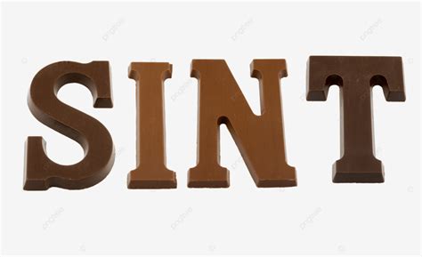 Palabra Sint En Letras De Chocolate Dulces Png Pa Ses Bajos Pieten