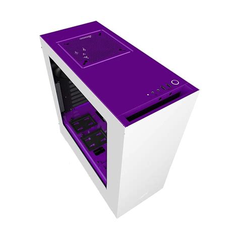 Nzxt S340 Mid Tower White Purpel Gaming Casing Digital Bridge