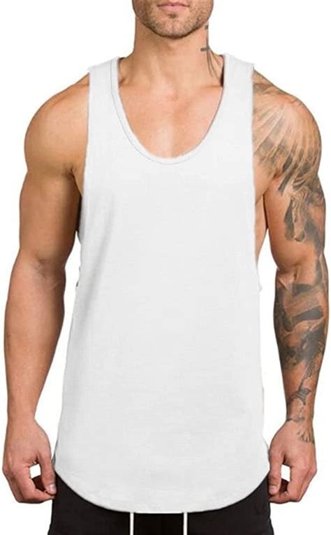 Tomwell Camiseta De Tirantes Deportiva Para Hombre Loose Tops Camisa