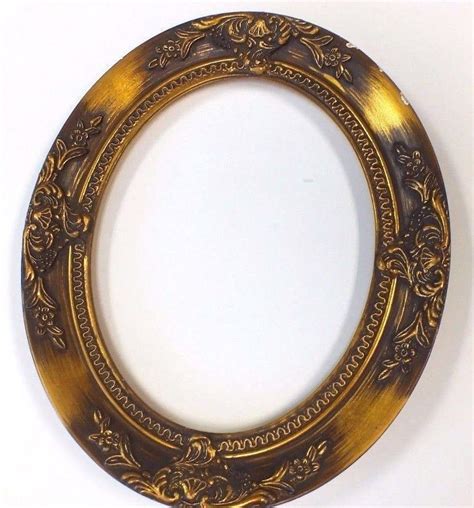 8 X 10 Oval Ornate Victorian Picture Frame Antique Gold Leaf Wood Free