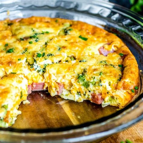 Low Carb Ham And Cheese Crustless Quiche Home Made Interest