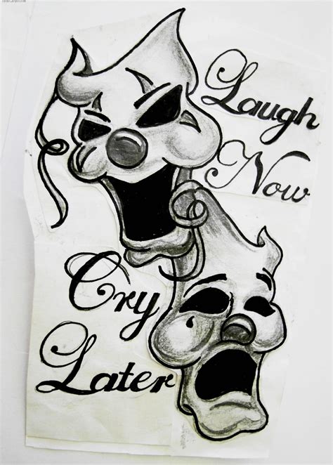 Smile Now Cry Later Tattoo Stencil