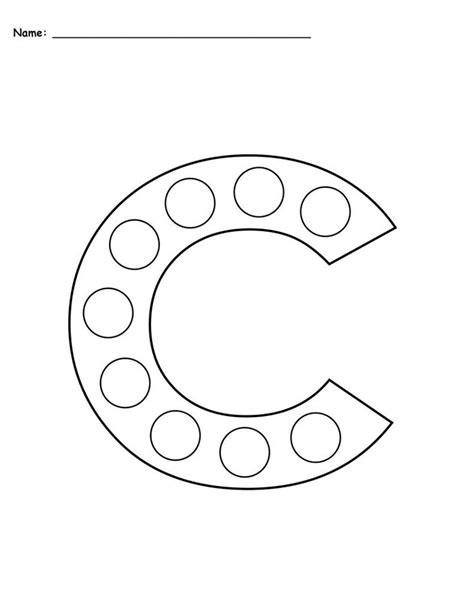 Letter C Do A Dot Printables Uppercase And Lowercase Do A Dot
