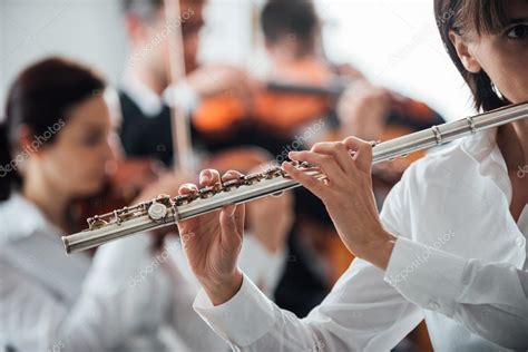 Professional Flute Player Performing — Stock Photo © Stokkete 119966588
