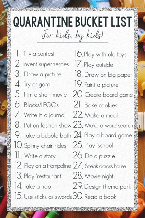 Quarantine Bucket List For Kids By Kids Shaping Up To Be A Mom