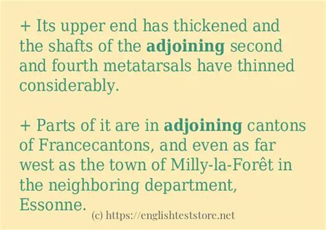 Adjoining Example Sentences Englishteststore Blog