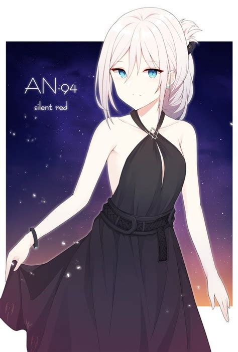 An 94 In A Lovely Black Dress Girlsfrontline Cool Anime Girl Anime