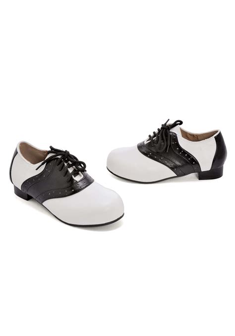 Black White Classic Lace Up Saddle Shoes Vintage Style Shoes Vintage