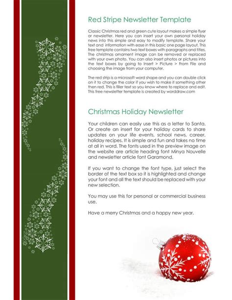 Christmas Letter Templates Microsoft Word