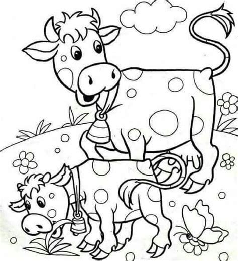 Cow Coloring Pages Funnycrafts