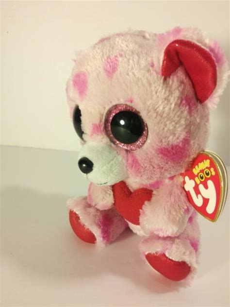 Ty Beanie Boo Sweetikins Valentine Bear Mwmt 2014 Sparkle Glitter Eyes March 29 For Sale Online