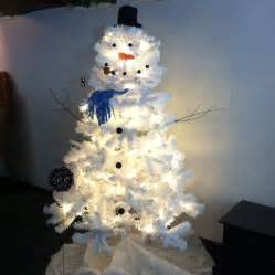 Snowman Christmas Tree White Tree Purchased At Walmart 40 Snowman