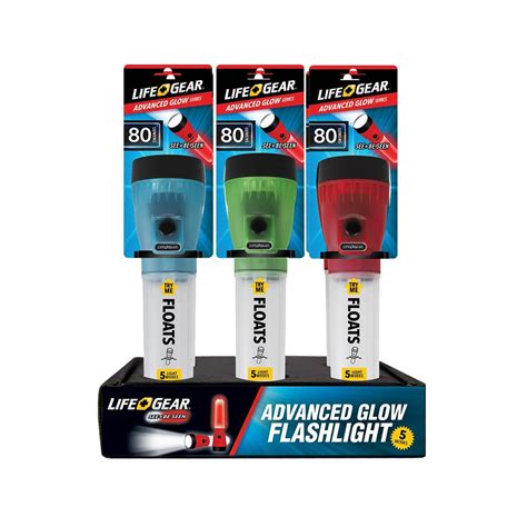 Lifegear 41 3732 4 In 1 Led Glow Flashlight With Storage 80 Lumens